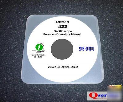 Tektronix tek 422 oscilloscope service - oprs manual cd