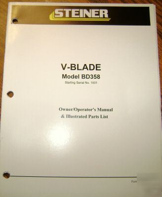 Steiner tractor v blade operator's manual 