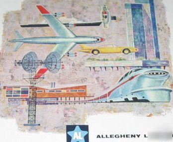 A-l allegheny ludlum stainless steel -10 1950S ads lot