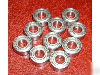 Lot 10 6X12X4 mm flanged ball bearings w/flange 6X12