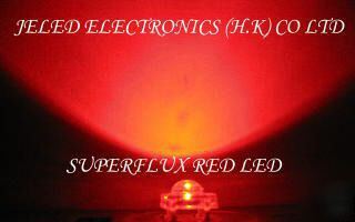 New 100X superflux red 5MM r/h ledlamp 13,000MCD f/s