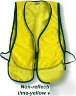 New safety vest lime mesh