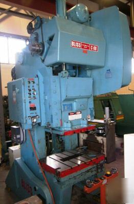 #C110 bliss 110 ton geared o.b.i. power press '84