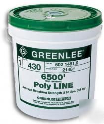 Greenlee #430 6500' poly line conduit polyline rope