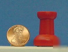 #31 N50 red rubber 1 inch neo magnet thumbtack pin huge