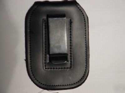 Strong recessed clip on badge holder large oval velcro 