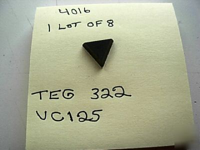 TEG322 VC125 carbide inserts 4016 1 lot of 8 pieces 