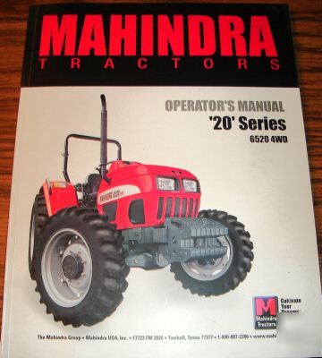 Mahindra 6520 4WD tractor operator's manual book