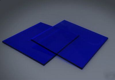 Blue plexiglass acrylic transparent 1 pc 1/8