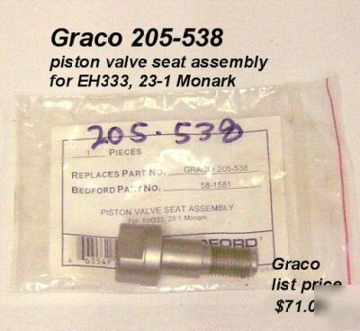 Piston valve, graco GH333, 23-1 airless paint sprayer