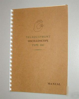 Tektronix tek telequipment D61 original op - svc manual