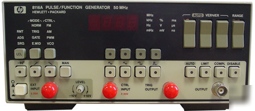 Hp 8116A 1MHZ - 50MHZ 32 vp-p, pulse/function generator