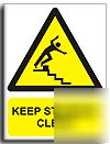 Keep stairway clear sign-a.vinyl-200X250MM(wa-133-ae)