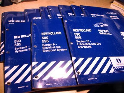 New holland 590 595 hay baler service repair manual nh