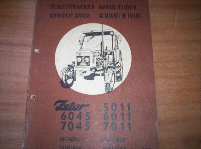 Zetor 5011 to 7011 tractor workshop manual