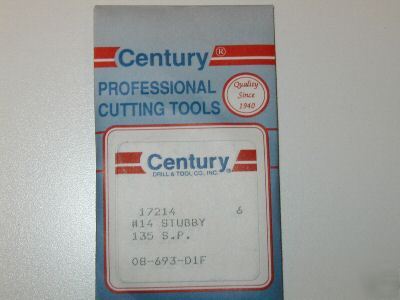 Century #14 wire gauge stubby drill bits nip