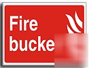 Fire bucket fire sign-adh.vinyl-250X200MM(fi-037-ae)