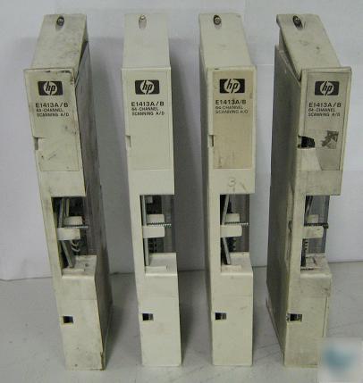 Lot of 4 hp E1413A/b 64-channel scanning a/d terminals