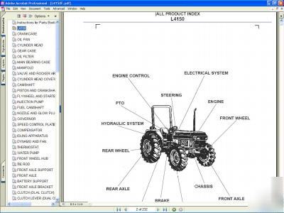 Kubota L4150F 2X4 tractor parts manual