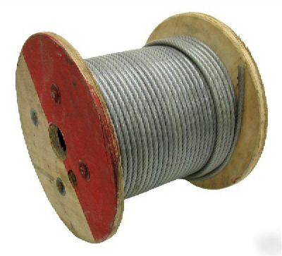 Wire rope vinyl pvc coated 100 ft 1/8