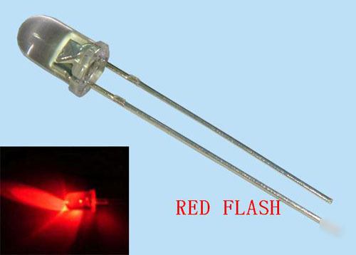 100 5MM 5000MCD led lamp -ultra bright red flash leds