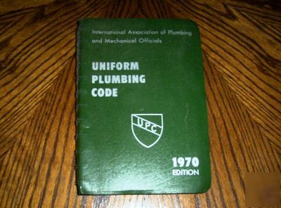 1970 edition - uniform plumbing code 