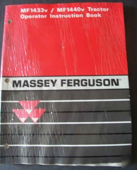 Massey ferguson 1433V 1440V tractor operators manual