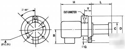 Under water coolant pump 1/4 hp. l= 160 mm 76L/min