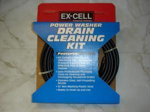 Ex-cell power washer drain cleaning kit - 25' pressure