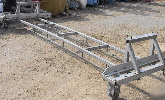 Stainless steel chamber cart 14' long & 5 feet wide
