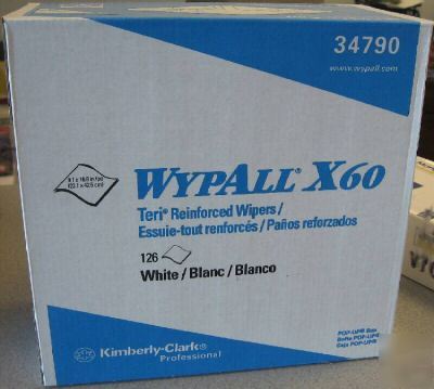 Wypall X60 teri reinforced wipers, 126 per box