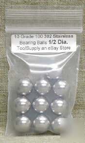 Five 25MM dia. 302 stainless bearing balls