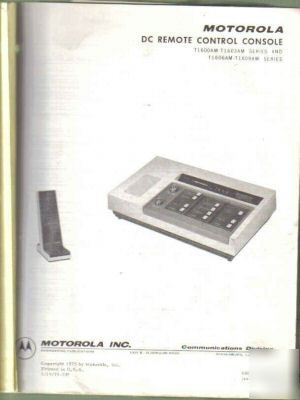 Motorola manual dc remote control console