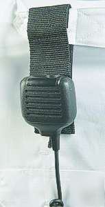 New black radio mic strap security police ems swat