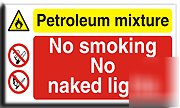 Petrol -no smoke sign-s. rigid-600X350MM(mu-026-ru)