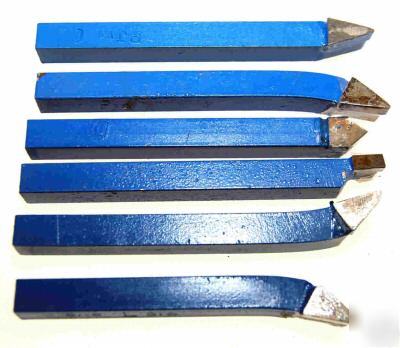 Set of 6 lathe tools 5/16 square myford post free 