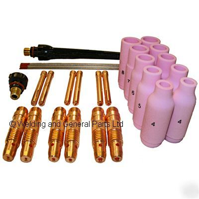Wp 17,18, 26 tig welding torch spares kit