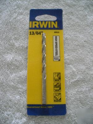 Irwin high speed general purpose drill bit 13/64