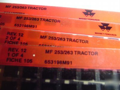 Massey ferguson 253 263 tractor part catalog microfiche