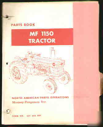 Massey-ferguson mf 1150 tractor parts book 1969 