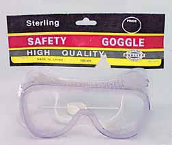 Sterling safety goggles - clear - adjustable