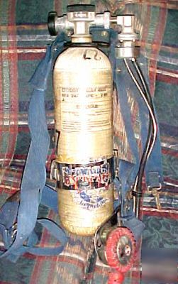 Survivair scba respirator tank regulator gauges harness