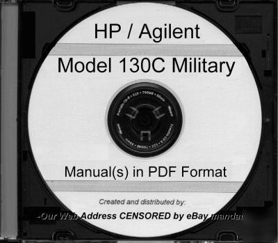 Agilent hp 130C 130 cr 130CR calibration manual