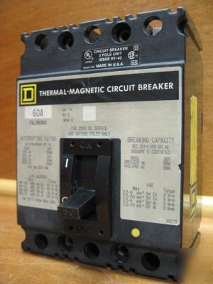 Square-d circuit breaker FAL36060 60 amp 60A a 60AMP