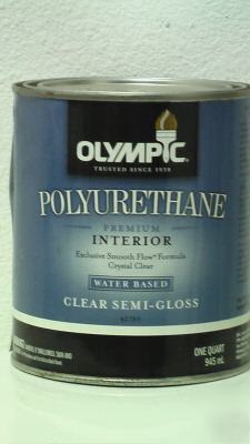 2 quarts of olympic polyurethane water based-semi-gloss