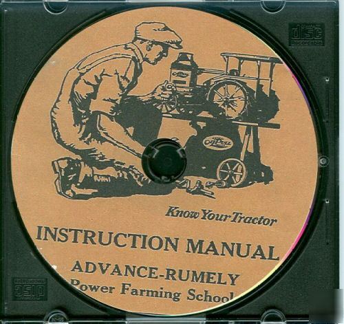 Rumely oilpull instruction manual, rumley school on cd