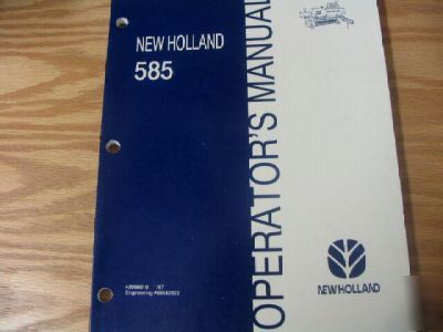 New holland 585 baler operators manual