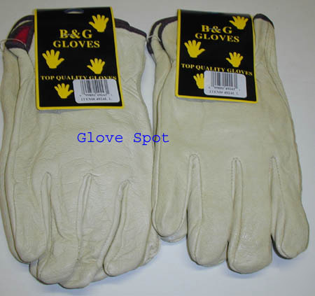 21 pr leather work gloves lined garden home med $210