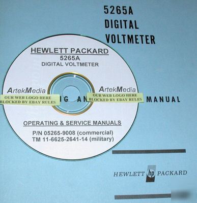 Hp 5265A operating & service manuals (2 volumes)