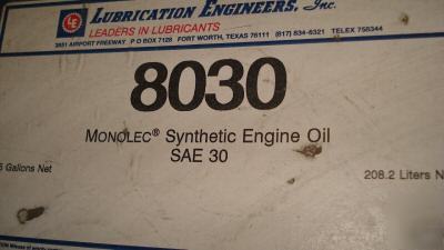 Lubrication engineers 8030 synthetic motor oil